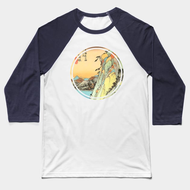 Japanese mountain painting Baseball T-Shirt by Bearpear